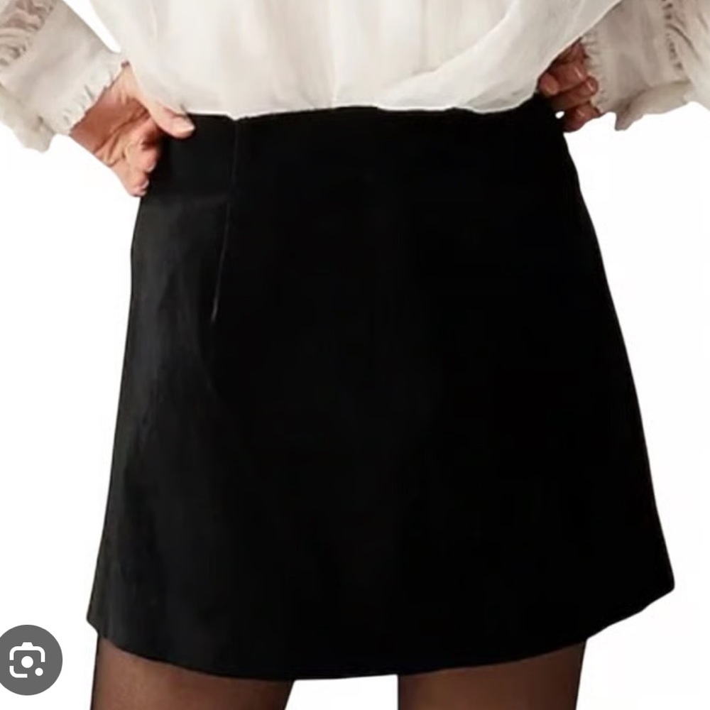 J. Crew Elegant Black Velvet Mini Skirt